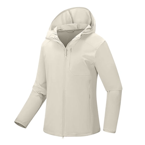 Enjoytime Waterproof Jackets for Women Solid Color Lightweight Hooded Raincoat Windproof Active Outdoor Trench Coat Plus Size Clothes