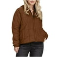 thumbnail image 1 of Enjoytime Winter Coats for Women Solid Color Fashion Long Sleeve Zipper Neck Jacket Outerwear Winter Women Tops, 1 of 4