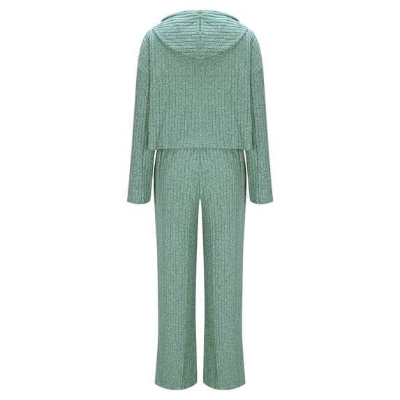 Enjoytime Winter Outfits Solid Color Long Sleeve Hoodies Wide Leg Pants Loungewear 2025 Matching Sets Women Clothing