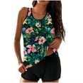 thumbnail image 1 of Enjoytime Women Bathing Suits 2 Piece Scoop Neck Tummy Control Tankinis Swimwear Adjustable Straps Modest Swim Suit with Shorts, 1 of 6