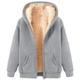 thumbnail image 1 of Enjoytime Women Casual Full Zip Up Hoodie Loose Long Sleeve Sweatshirt Solid Color Casual Tops with Pockets, 1 of 3