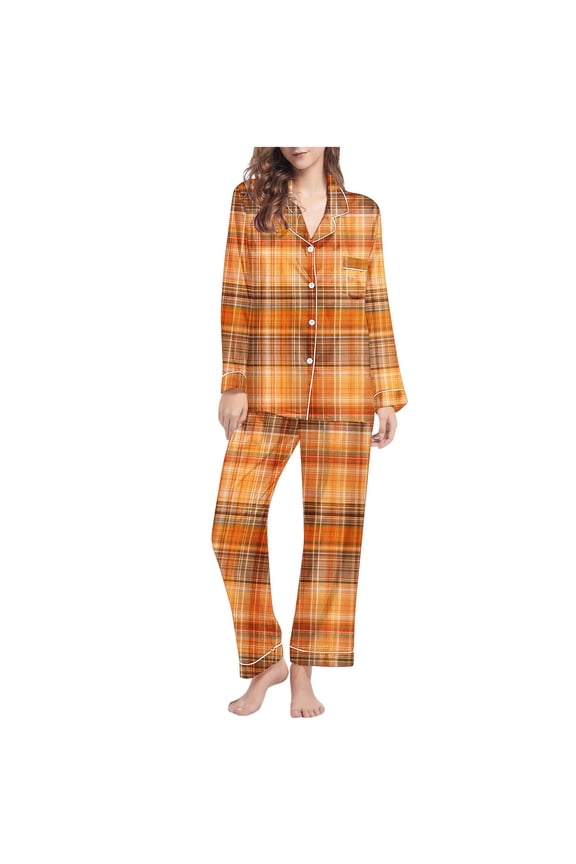 Women Pajama Sets Long Sleeve Pjs Button Down Pajamas for Women with Long Pant Lounge Set Loungewear M to 2XL