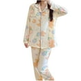 thumbnail image 1 of Enjoytime Women Pajama Sets Plus Size Long Sleeve Pjs Button Neck Lounge Wear Spring Fall Soft 2 Piece Lounge Sets with Long Pants Sleepwear, 1 of 5