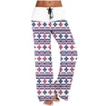 thumbnail image 1 of Enjoytime Women Pants Christmas Printed High Waisted Straight Leg Casual Trousers with Drawstring Fall Winter Fashion Comfy Pants Blue M, 1 of 6