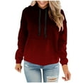 thumbnail image 1 of Enjoytime Women' S Plus Size Hoodie Sweatshirts Gradient Printed Long Sleeve Pullover Hooded Tops Casual Loose Sweatshirt with Pocket for Women, 1 of 4