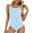 thumbnail image 1 of Enjoytime Women Swimsuits One Piece Vintage Printed Tummy Control Bathing Suits Adjustable Straps Modest Swimwear, 1 of 8