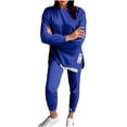thumbnail image 1 of Enjoytime Women Two Piece Outfits Sets Fall Winter Crewneck Long Sleeve Sweatshirt Sweatpants Loungewear Plus Size Clothing Fashion Sweatsuits Blue XXXXL, 1 of 6