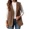 thumbnail image 1 of Enjoytime Women's Coats Sleeveless Hooded Cardigan Warm Lightweight Fall Winter Jacket Casual Loose Vests, 1 of 8