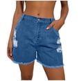 thumbnail image 1 of Enjoytime Women's Denim Shorts High Waisted Stretchy Trendy Jean Shorts Summer Casual Vintage Jorts, 1 of 6
