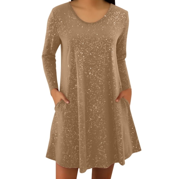 Enjoytime Women's Dresses Solid Color V-Neck Long Sleeve Short Dress Party Fashion Elegant Wedding Guest Dress