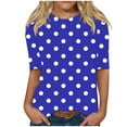 thumbnail image 1 of Enjoytime Women's Dressy Casual Blouses Business Work Tops Half Sleeve Crew Neck Shirts Plus Size Summer Clothes, 1 of 5