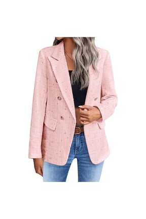 Women's Jackets Patchwork Turndown Collar Button Down Blazer Business Casual Long Sleeve Coats Fashion Work Suit Outerwear
