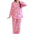thumbnail image 1 of Enjoytime Women's Pajama Sets Cute Printed 2Pcs Pj Sets Button Down Pjs Set Sleepwear Loungewear Lounge Set, 1 of 3