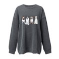 thumbnail image 1 of Enjoytime Women's Sweatshirt Graphic Print Long Sleeve Cute Sweatshirts Crew Neck 2025 Halloween Pullover Tops, 1 of 6