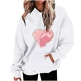 thumbnail image 1 of Enjoytime Women's Sweatshirts Plus Size Crewneck Heart Graphic Print Casual Tops with Pockets Pullover Winter Fall Warm Comfy Womens Casual Tops, 1 of 5