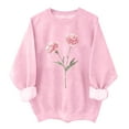 thumbnail image 1 of Enjoytime Women's Sweatshirts Round Neck Floral Printed Loose Fit Sweatshirt Long Sleeve Workout Streetwear Fashion Shirts Clothes for Women, 1 of 4