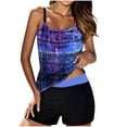 thumbnail image 1 of Enjoytime Women's Swimwear 2 Piece Bathing Suit for Women Tummy Control Vintage Printed Adjustable Spaghetti Straps Tankini Top with Boyshorts Summer Athletic Swim Suit, 1 of 7