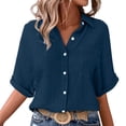 thumbnail image 1 of Enjoytime Women's Tops Short Sleeve Turndown Collar Dressy Casual Blouses Summer Fashion Work Button Down Shirts, 1 of 7