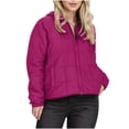 thumbnail image 1 of Enjoytime Women's Winter Coats Solid Color Fashion Long Sleeve Zipper Neck Jacket Outerwear Womens Jackets, 1 of 4