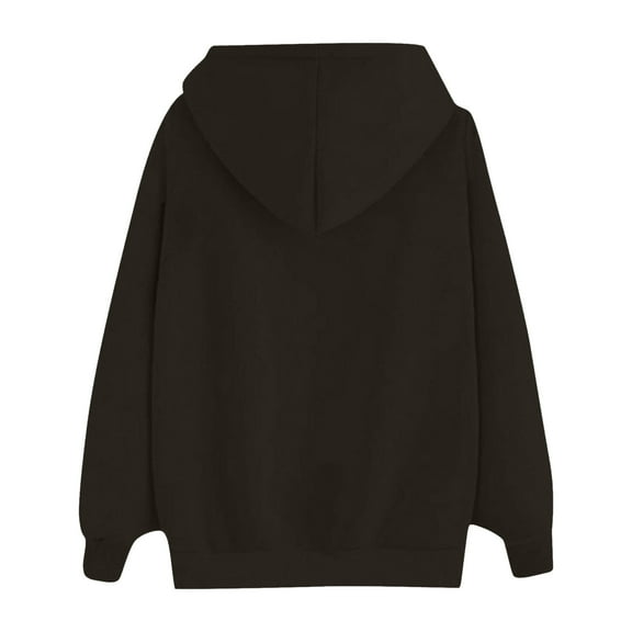 Enjoytime Women's Winter Warm Hoodie Solid Color Long Sleeve Pullover Sweatshirts Fashion Casual Loose Tops