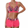 thumbnail image 1 of Enjoytime Womens 2 Piece Swimsuits Print Adjustable Straps Bikinis Sets with Boyshort Swimwear Tummy Control Plus Size Bathing Suits, 1 of 3