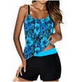 thumbnail image 1 of Enjoytime Womens Bathing Suits Tummy Control 2 Piece Swimsuit Vintage Printed Adjustable Spaghetti Straps Swimsuit Tankini Top with Boyshorts Summer Athletic Swimwear, 1 of 7