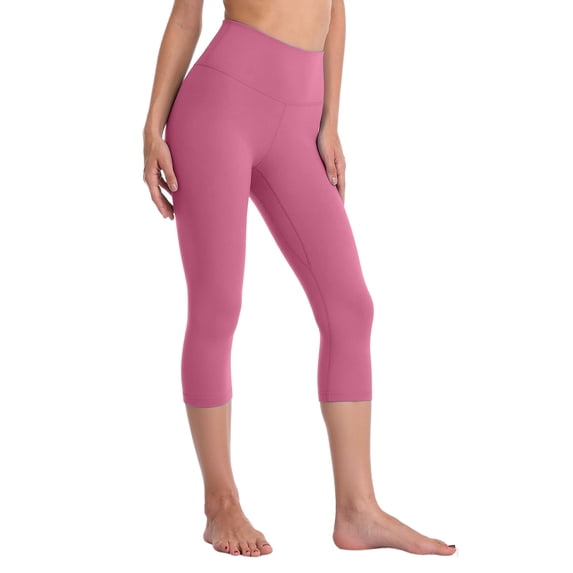 Enjoytime Womens Capri Leggings High Waisted Tummy Control Capris Workout Running Plus Size Yoga Pants
