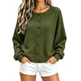 thumbnail image 1 of Enjoytime Womens Cardigan Crew Neck Button Down Long Sleeve Cardigans Sweater Fall Winter Cozy Casual Work Knit Jacket, 1 of 8