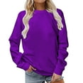 thumbnail image 1 of Enjoytime Womens Crewneck Sweatshirt Cute Solid Color Long Sleeve Blouses Lightweight Fall Pullover Tops, 1 of 5