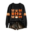thumbnail image 1 of Enjoytime Womens Halloween Sweatshirts Pumpkin Print Long Sleeve Pullover Top Fall Fashion Lightweight Casual Sweatshirt, 1 of 7