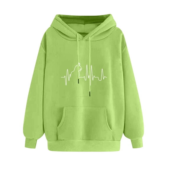 Enjoytime Womens Hoodie Casual Printed Long Sleeve Pullover Sweatshirt 2025 Fall Winter Lightweight Fashion Clothing