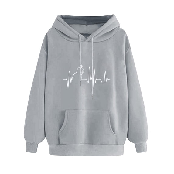 Enjoytime Womens Hoodie Casual Printed Long Sleeve Pullover Sweatshirt 2025 Fall Winter Lightweight Fashion Clothing