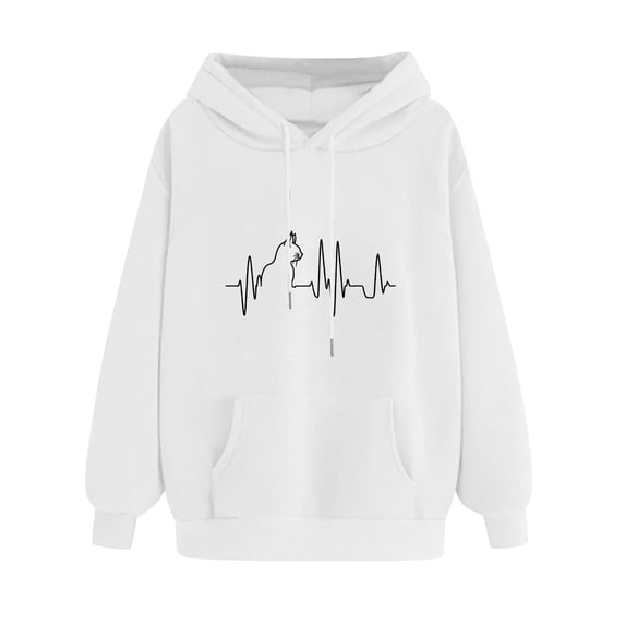 Enjoytime Womens Hoodie Casual Printed Long Sleeve Pullover Sweatshirt 2025 Fall Winter Lightweight Fashion Clothing
