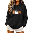thumbnail image 1 of Enjoytime Womens Hoodie Halloween Printed Drawstring Long Sleeve Pullover Sweatshirt Fall Vintage Casual Spooky Season Hoodies, 1 of 5