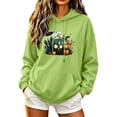 thumbnail image 1 of Enjoytime Womens Hoodies Halloween Cute Pumpkin Graphic Long Sleeve Pullover Hoodie Lightweight Casual Spooky Season Sweatshirts, 1 of 5