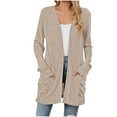 thumbnail image 1 of Enjoytime Womens Lightweight Cardigan Brushed Stripe Solid Color Long Sleeve Open Front Outwear 2025 Fall Outfits, 1 of 6