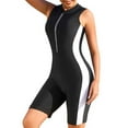 thumbnail image 1 of Enjoytime Womens One Piece Swimsuits Patchwork Sleeveless Zipper Bathing Suit Sun Protection Tummy Control Swimwear for Surfing Swimming, 1 of 8