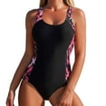 thumbnail image 1 of Enjoytime Womens One Piece Swimsuits Vintage Printed Modest Swimming Suits Scoop Neck Tummy Contro Womens Bathing Suit, 1 of 7