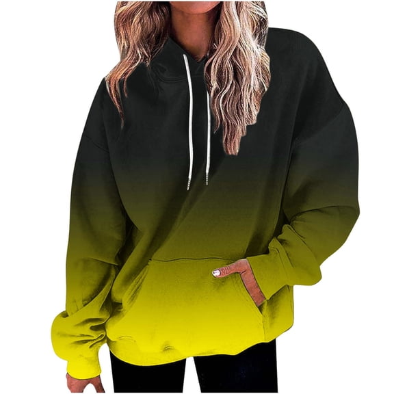 Enjoytime Womens Oversized Sweatshirt Casual Loose Soft Long Sleeve Pullover Shirt Tops Fall Winter Fashion Hooded Sweatshirts with Drawstring and Pocket