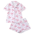 thumbnail image 1 of Enjoytime Womens Pajama Sets Short Sleeve Button Down Shirts with Shorts Sleepwear Cute Print Soft 2 Piece Loungewear Set, 1 of 7