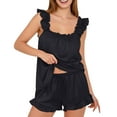 thumbnail image 1 of Enjoytime Womens Pajama Sets Solid Color Sleeveless Tank Tops with Shorts 2 Piece Sleepwear Spring Summer Soft Comfy Loungewear, 1 of 8