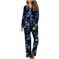thumbnail image 1 of Enjoytime Womens Pajama Sets Valentines Day Two Piece Set Long Sleeve Heart Printed Pajama Set Tops And Pants Lounge Set Plus Size Women Clothes, 1 of 5