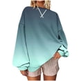 thumbnail image 1 of Enjoytime Womens Sweatshirt Casual Printed Long Sleeve Sweatshirts Crew Neck Cute Loose Pullover Tops Fall Winter Clothes 2025 Army Green L, 1 of 5