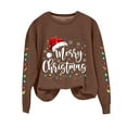 thumbnail image 1 of Enjoytime Womens Sweatshirt Christmas Printed Crewneck Pullover Sweatshirts Casual Lightweight Long Sleeve Tops 2025 Fall Winter Fashion Clothes, 1 of 4