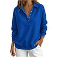 thumbnail image 1 of Enjoytime Womens Sweatshirt Collared Half Button Long Sleeve Pullover Top Fall Fashion Lightweight Casual Sweatshirts, 1 of 6