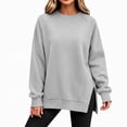 thumbnail image 1 of Enjoytime Womens Sweatshirt Crew Neck Side Split Pullover Tops Fall Winter Casual Plus Size Long Sleeve Sweatshirts, 1 of 8