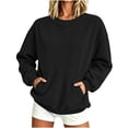 thumbnail image 1 of Enjoytime Womens Sweatshirt Fleece Long Sleeve Pullover Tops Fall Fashion Trendy Casual Crew Neck Sweatshirts with Pockets, 1 of 6