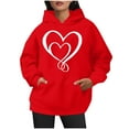 thumbnail image 1 of Enjoytime Womens Sweatshirt Hearts Print Lightweight Casual Pullover Hoodies Fall Cozy Trendy Long Sleeve Hoodie, 1 of 6