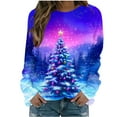 thumbnail image 1 of Enjoytime Womens Sweatshirts Christmas Tree Printed Long Sleeve Crewneck Sweatshirt Xmas Holiday Party Loose Casual Pullover Tops, 1 of 6