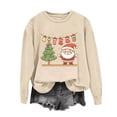 thumbnail image 1 of Enjoytime Womens Sweatshirts Trendy Cute Print Pullover Crewneck Sweatshirt Fall Winter Loose Casual Long Sleeve Tops Khaki XXL, 1 of 6
